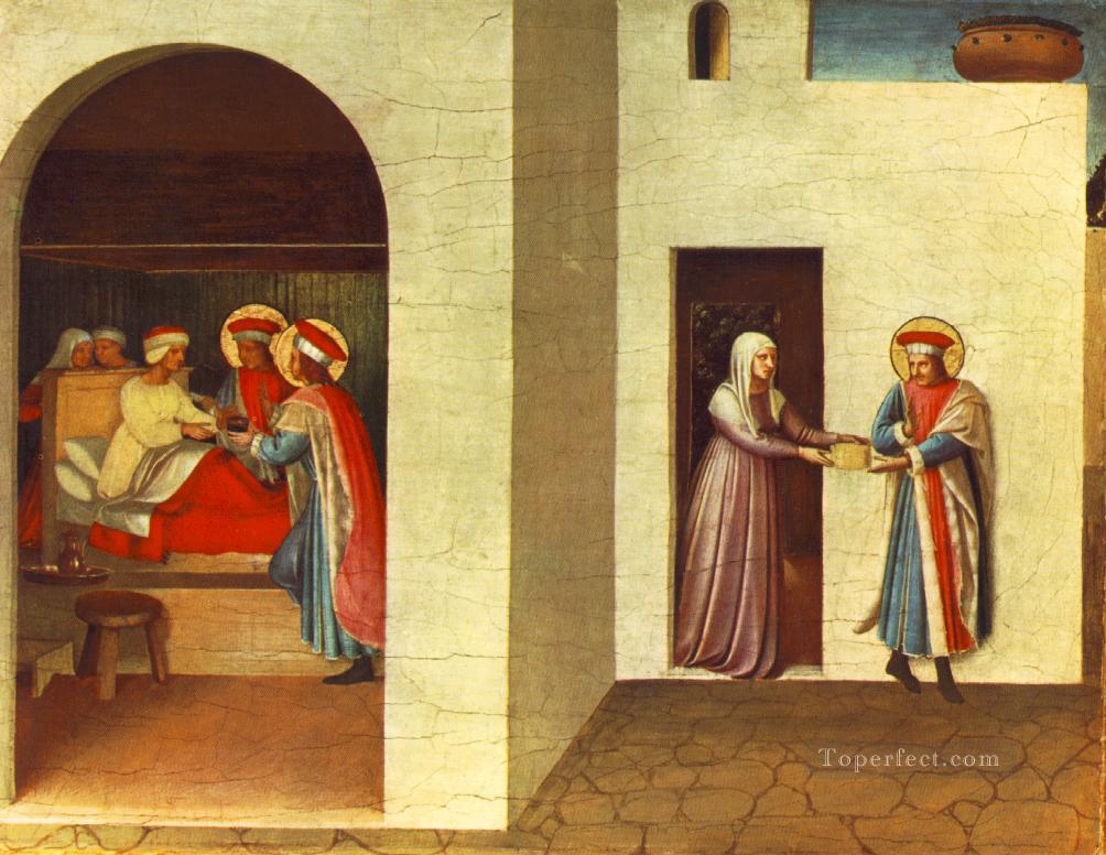 The Healing Of Palladia By Saint Cosmas And Saint Damian Renaissance Fra Angelico Oil Paintings